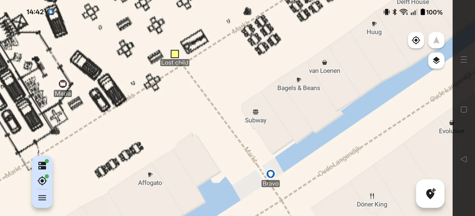 Map showing routing lines from an incident to the closest available crew